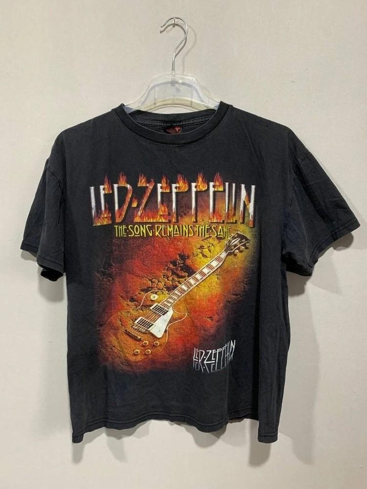 Led Zeppelin The Songs Remains The Same Черная футболка 90-х Унисекс S-5XL Унисекс Футболка XXXL