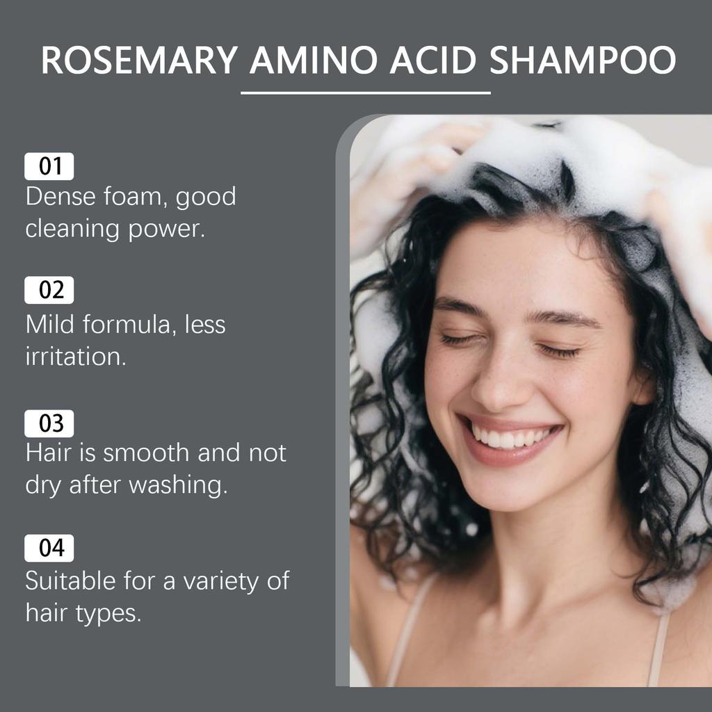Nourishing Pepairing Rosemary Shampoo Damage Hair Deep Cleansing Scalp Oil Control Growth Strengthening Root Volumizing Shampoo