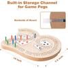 Wooden 3-Track Cribbage Board Game - Classic Board for 3 Players with Plastic Pegs - Ideal Family Game for Kids and Adults