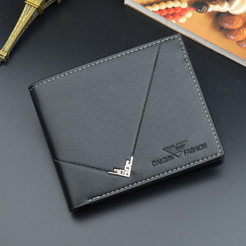 Vintage Design Men Short Wallets Artificial Leather Card Holder Purse for Man Male Business Soft Wallet Purses