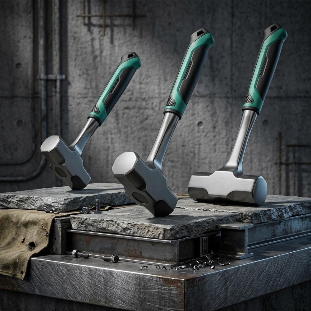 Sledgehammer 2 Lbs for Masonry Removal Demolition and For Heavy Construction Soft-Grip Handle Octagonal High Hardness Steel Head