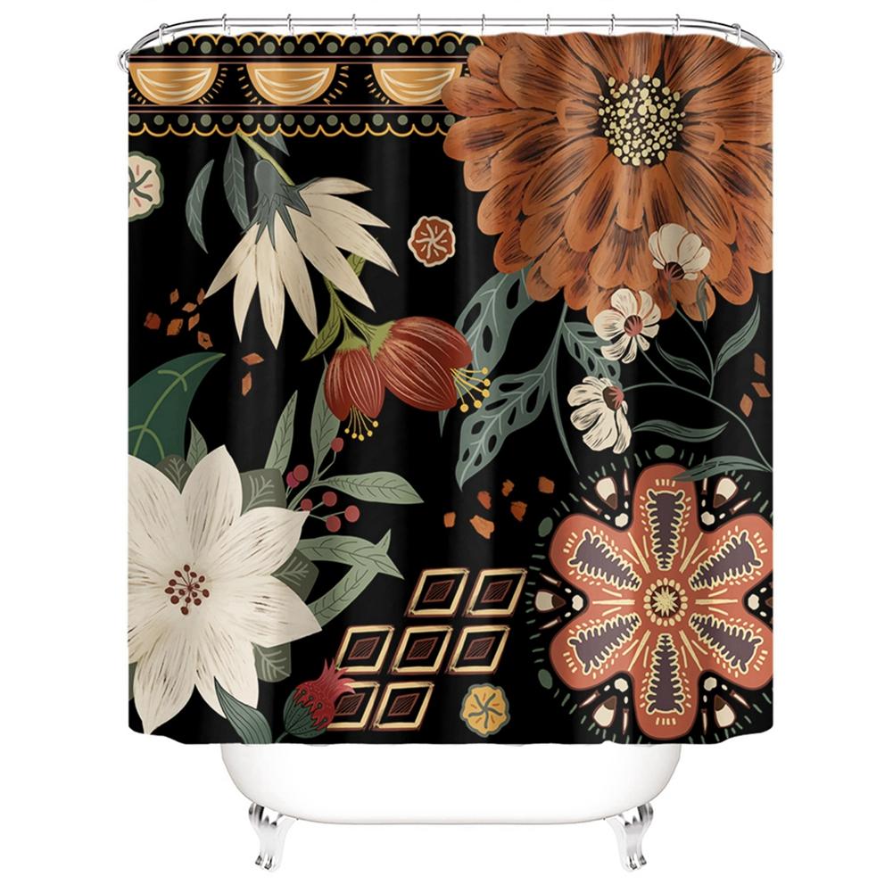 

Bohemian Style Shower Curtain Waterproof Bathroom Curtain