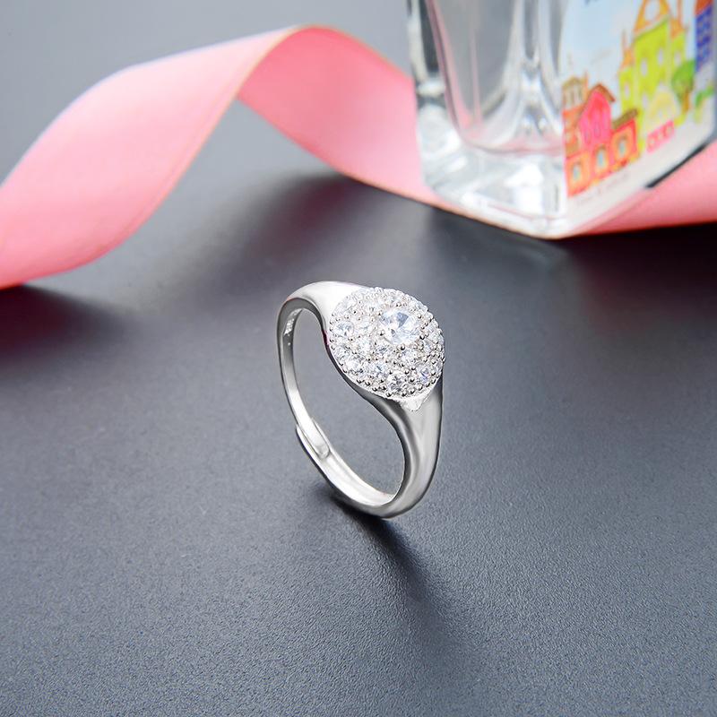 Lindon Klassischer Zirkon-Ring aus 925er-Sterlingsilber, Damenschmuck, Hochzeitsversprechen, Party-Geschenk