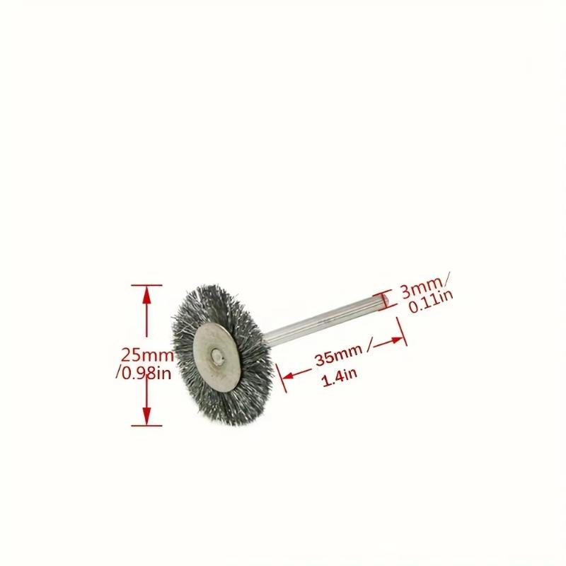 9Pcs Mini Steel Wire Brush Drill Rotary Tool Cleaning Brush Wheel Metal Rust Removal Polishing Disc