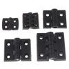 Professional ABS Plastic Plastic Door Hinge Hardware Black Cabinet Door Hinge Durable Wear-resistant Small Hinges For Furniture