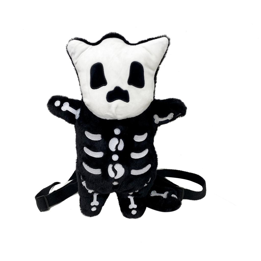 Tote bag ugly cute personality small backpack schoolbag female Japanese and Korean ins new niche ghost skeleton small backpack tide