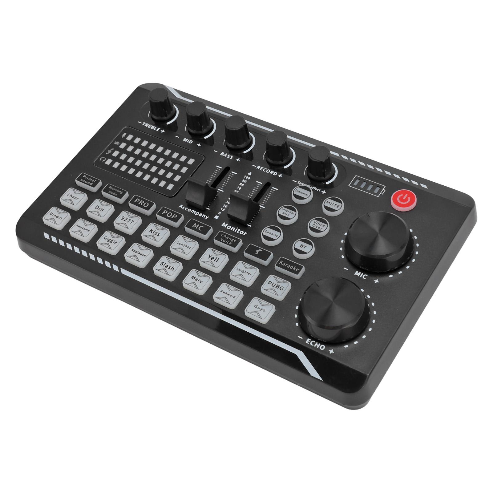 

Живая звуковая карта Профессиональное интеллектуальное шумоподавление Множество звуковых эффектов Voice Changer Sound