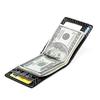 Men's Carbon Fiber Pattern RFID Short Wallet with Front Pocket Dollar Clip