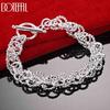 925 Sterling Silver Fashion Circle Bracelet Wedding Jewelry