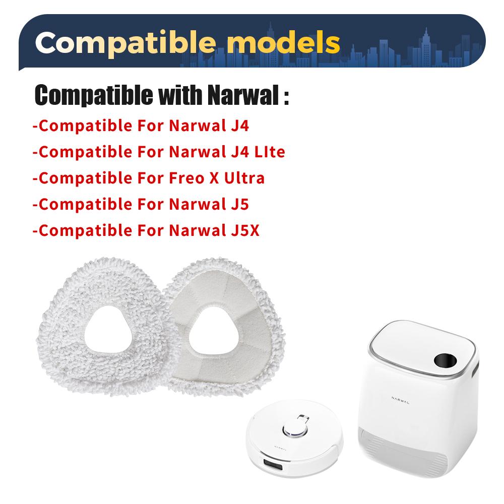 Mop Cloths Part For Narwal J3/ J4 /J5 /J4 Lite/J5X /Freo X Ultra/Freo Z Ultra Vacuum Cleaner Sweeping Robot Mop Pad Accessories
