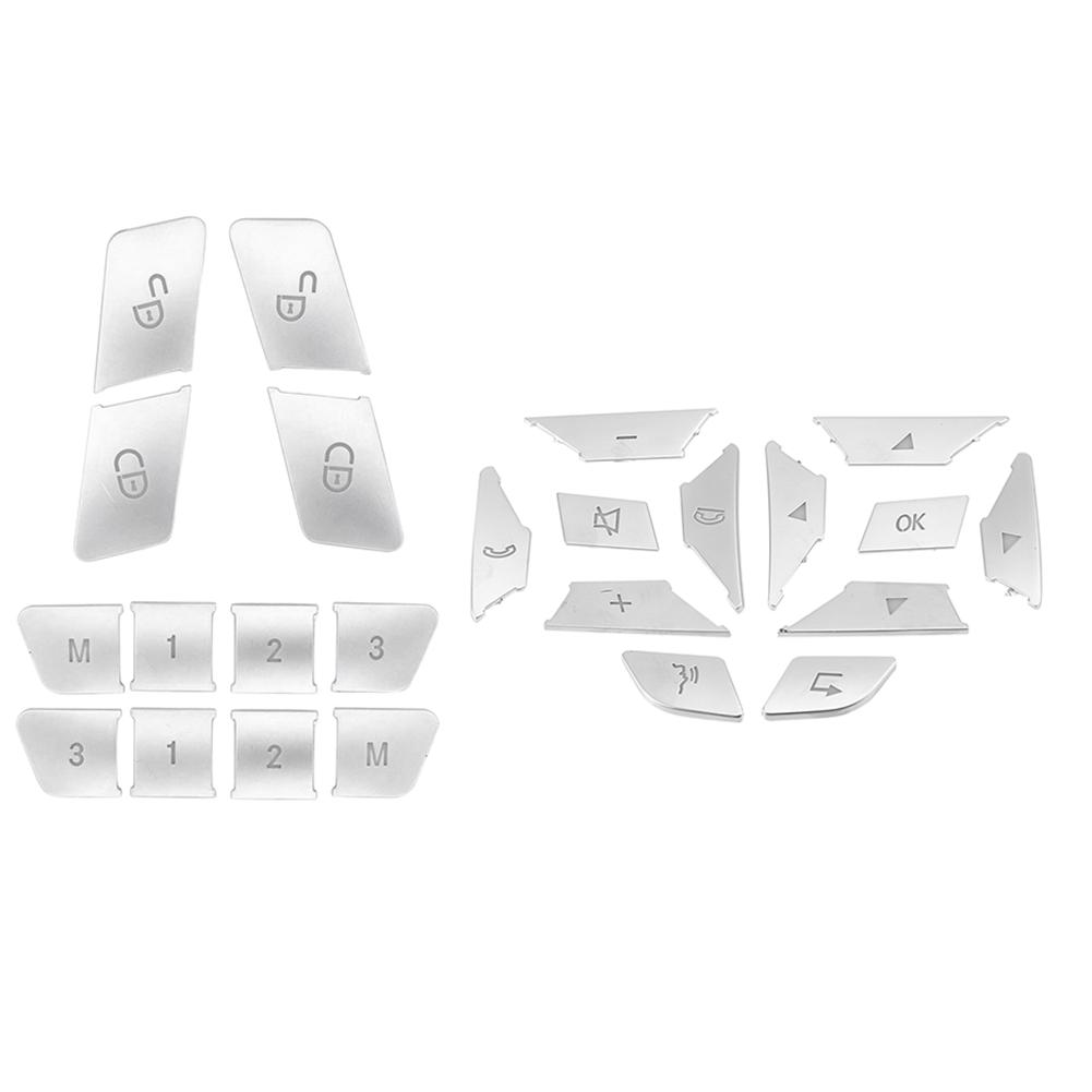 Steering Wheel Button Switch Cover&Door Seat Memory Lock Buttons Cover For Benz A B C E Ml Gl Cla Gla Glk Sl Slk Class