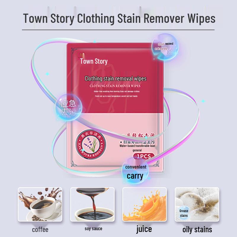 Machi Story Portable Stain Remover Wipes for Clothing & White Shoes