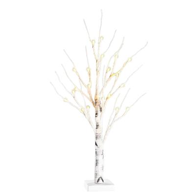 60cm Baumlicht Dekolicht LED-Licht Silberbirkenlicht Künstlicher Baum Warmes Licht Feiertag