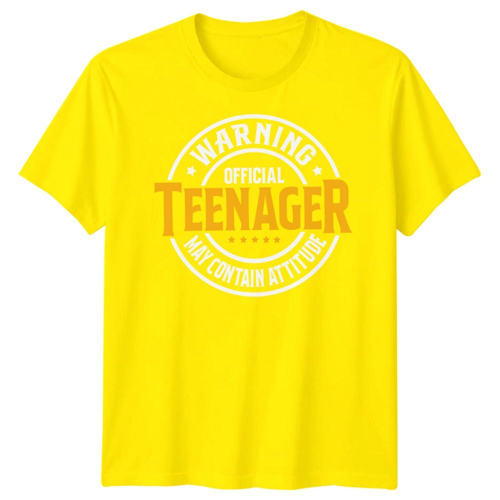 Official Teenager Warning May Contain Attitude Teen Unisex Graphic Tee Unisexs Top