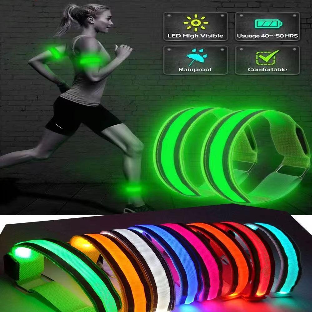 Waterproof LED Light Armband Safety Night Reflective Armband Luminous Arm Band Night Running