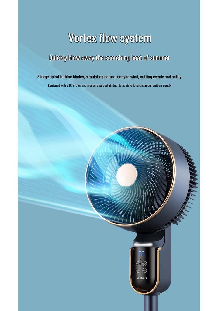 2026 Silent Vertical Floor Fan with Remote Control for Dormitory Use