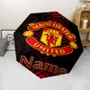 Custom Name Manchester United Theme Automatic Umbrella, Lightweight & Portable, 8 Rib, Perfect for Outdoor Travel, Birthdays, Christmas, Gifts.