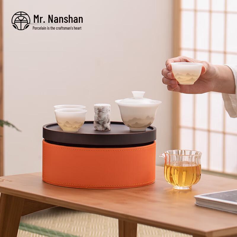 Mr. Nanshan Chinese Ink Wash Ceramic Tea Set