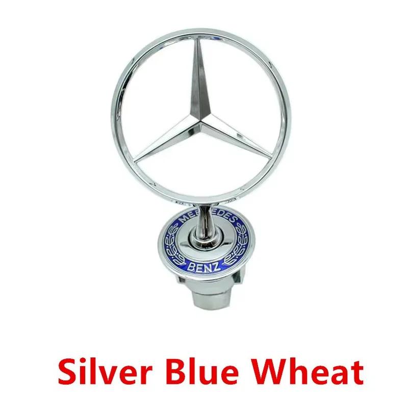 Autocolant Auto Fierbinte 1 buc Insignă Cromată Stea Capotă 44mm Emblema Logo Capotă Față Mașină Pentru Mercedes Benz Clasa C E S W204 W205 W211 W212