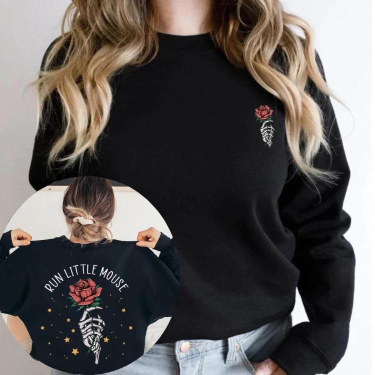 Dark Romance Haunting Adeline Book Lover Sweatshirt Women Graphic Hoodies Long Sleeve Pullover Run Little Mouse Gift