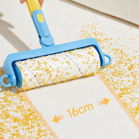 Yousheng Roller Lint Sticker Telescopic Long Handle 180 Degree Cartoon Design Lint Remover Hot Melt Adhesive Large Area Coverage Hair Dust Remover