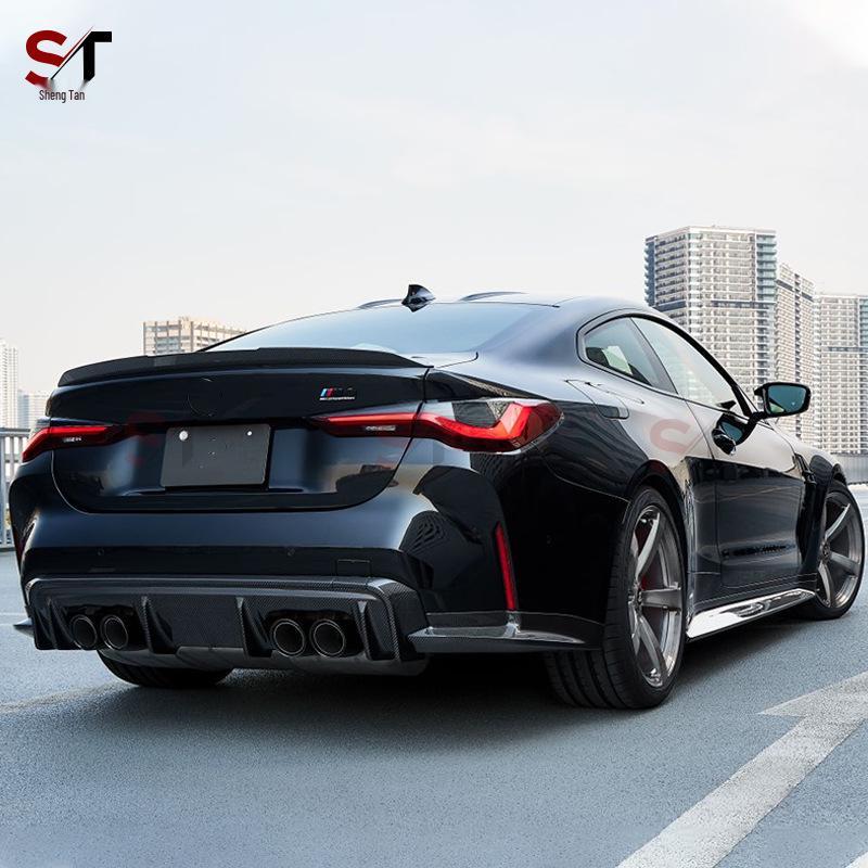 Fits BMW M4 G82: 3D Style Carbon Fiber Body Kit - Front Lip, Rear Lip, Side Skirt, Tail Wing, Corner Trim.