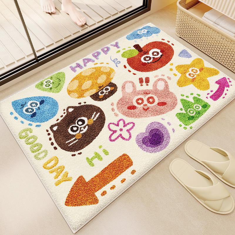 Cartoon Bathroom Floor Mat Absorbent Quick Drying Foot Mat Wear-resistant Toilet Anti Slip Mat