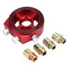 Aluminum Alloy Oil Filter Temperature Cooler Gauge Plate Adapter Kit