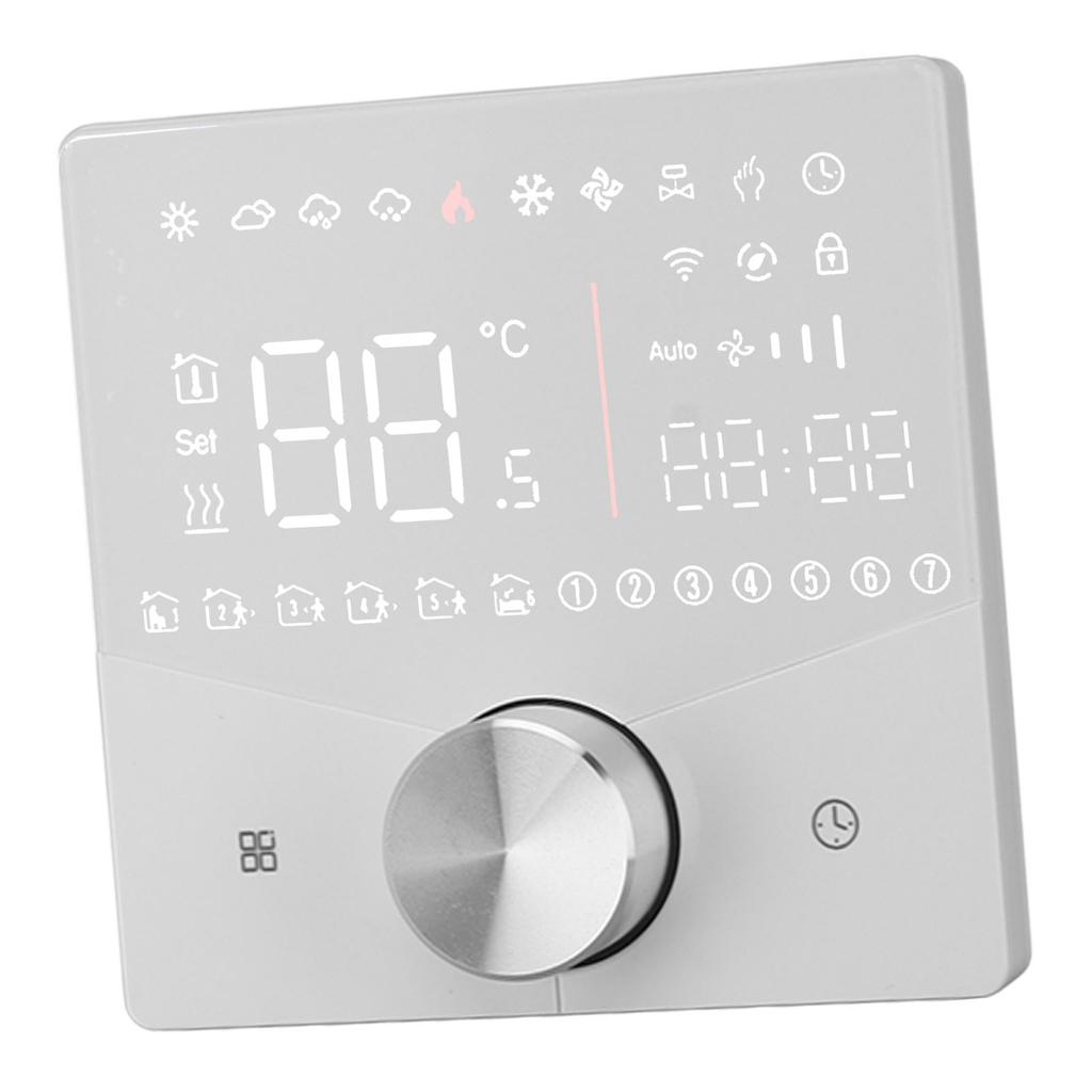 Smartes Digitales Thermostat LCD Farbdisplay Präzise Steuerung Intelligenter Temperaturregler Weiß