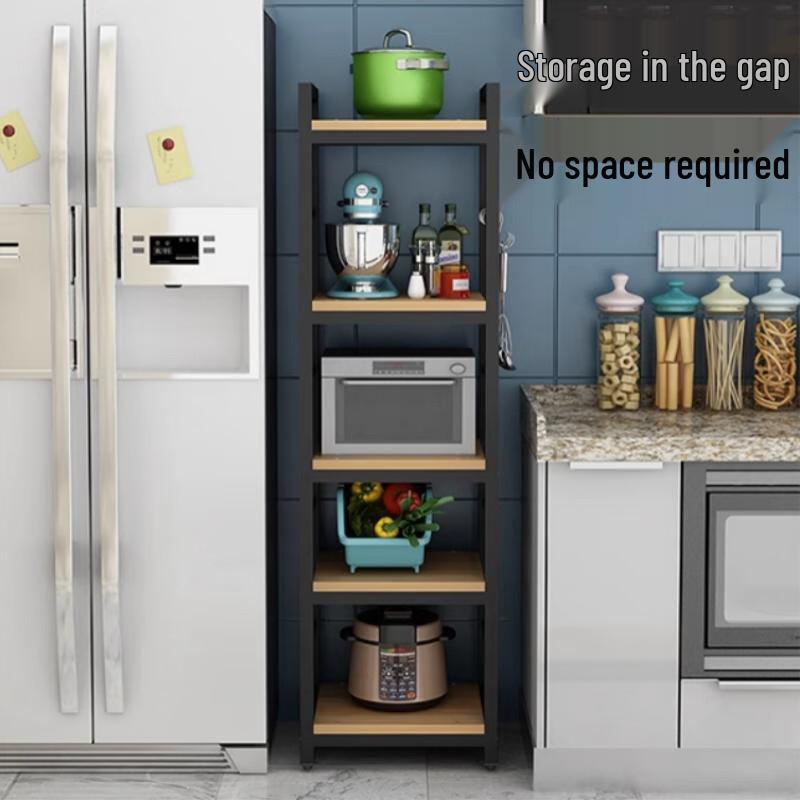 Bieying 3-stöckiges Boden-Küchenschrank-Lücken-Aufbewahrungsregal