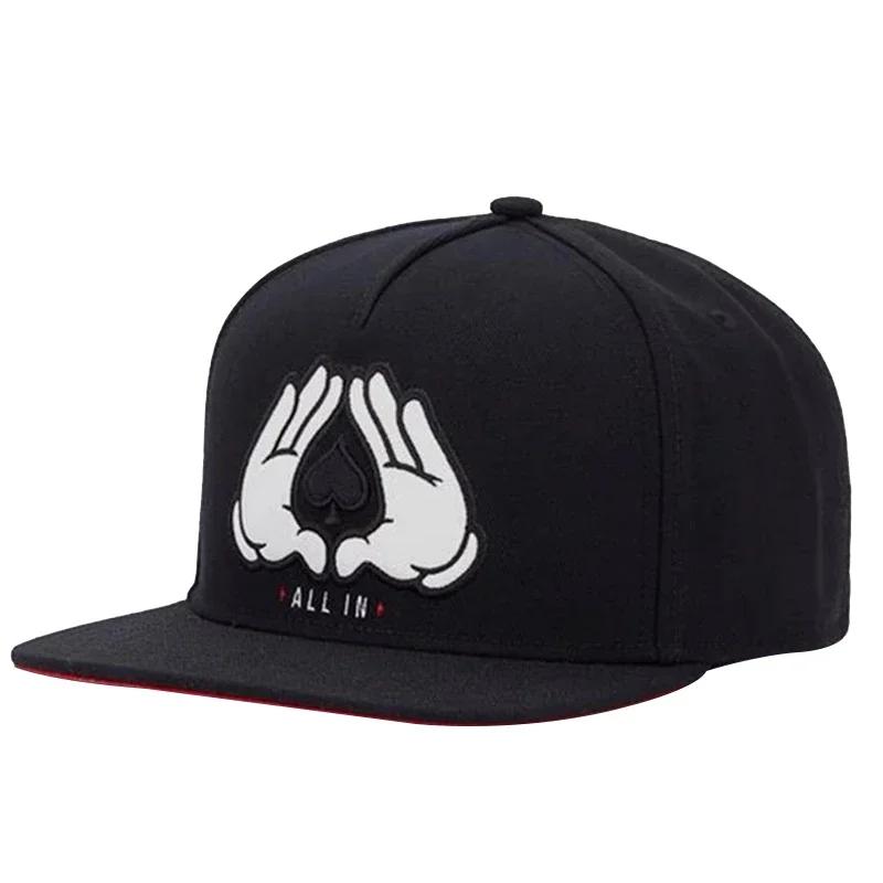 Brooklyn Black Cotton Hip Hop Snapback Hat For Men Women Adult Outdoor Casual Sun Baseball Cap