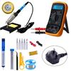 60W Soldering Iron Kit Adjustable Temp Welding Tool Digital Multimeter 5pcs Soldering Iron Tips EU/UK/US Standard