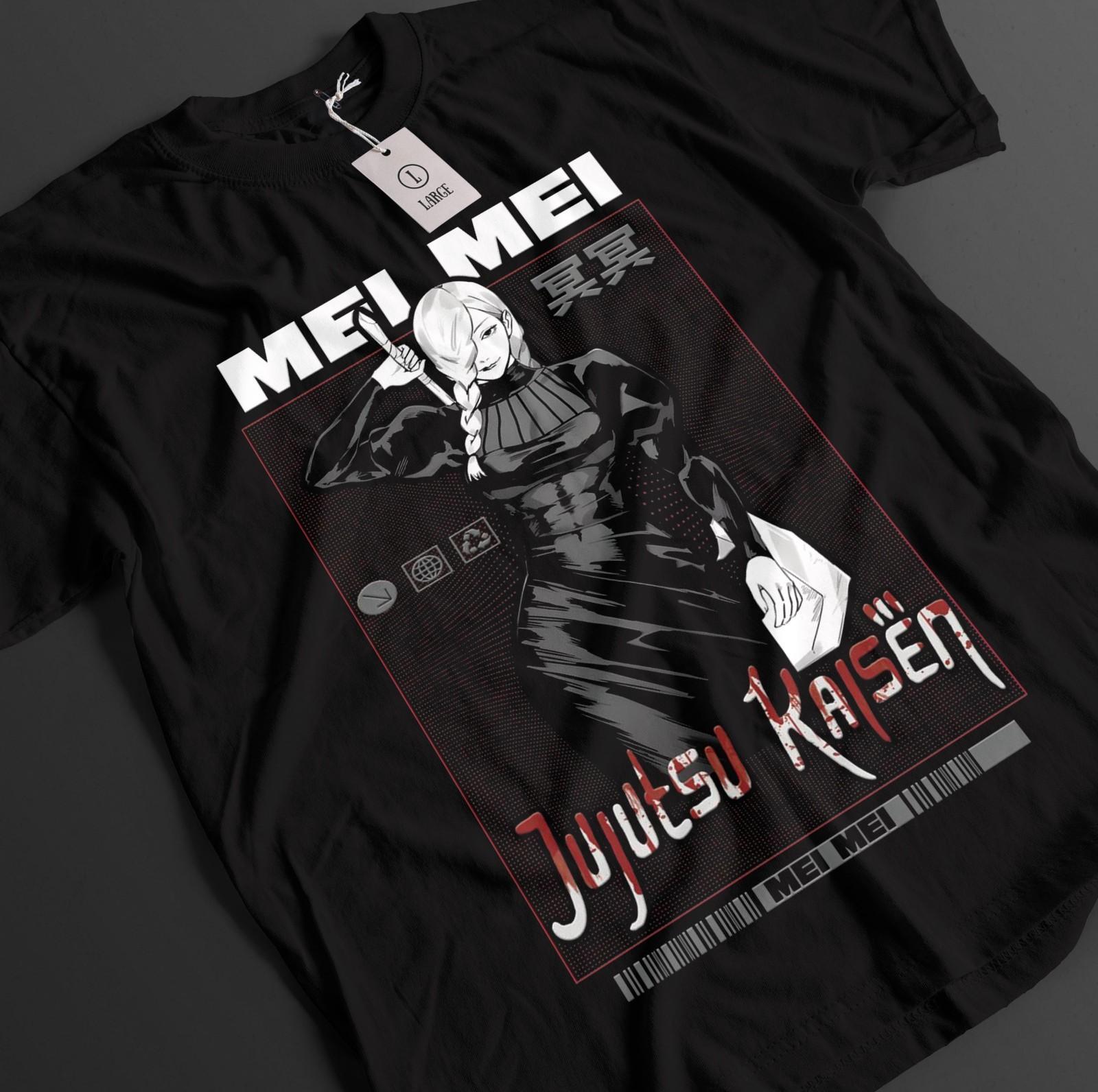 

Jujutsu Kaisen Shirt Mei Mei T-Shirt Mens Womens Tees Top Sukuna Gojo Toji Top JJK Anime Unisex Tee 4XL
