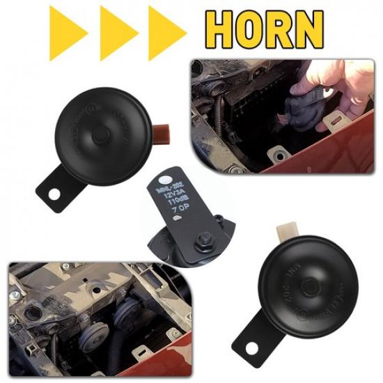 2x Super Loud Car Horn Waterproof Fits Honda Civic CRV Accord City Odyssey Black