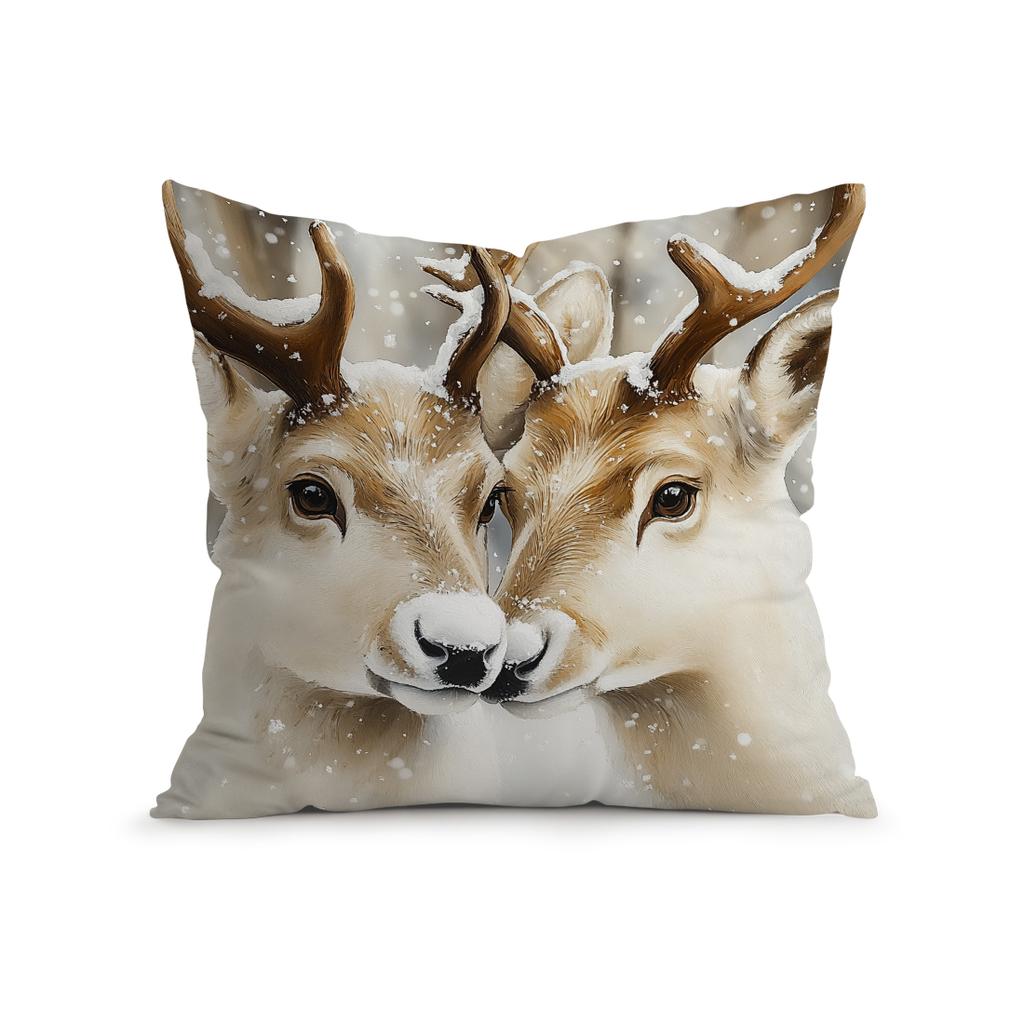 Home Decor Deer Artistic Prints: Wildlife-Inspired Cushion Covers Pattern Cushion Cover Suitable For Sofa Bedroom Car Pillow