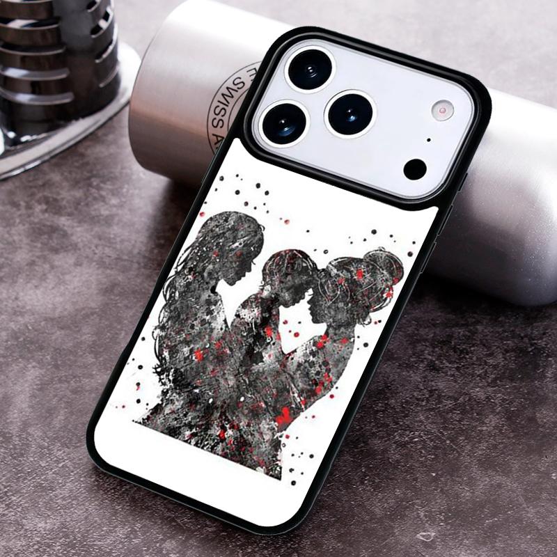 Mom Daughter Girl Son Dad Phone Case for iPhone 17 16 15 Pro Max Air 14 13 12 11 Plus Shockproof Capa Cover