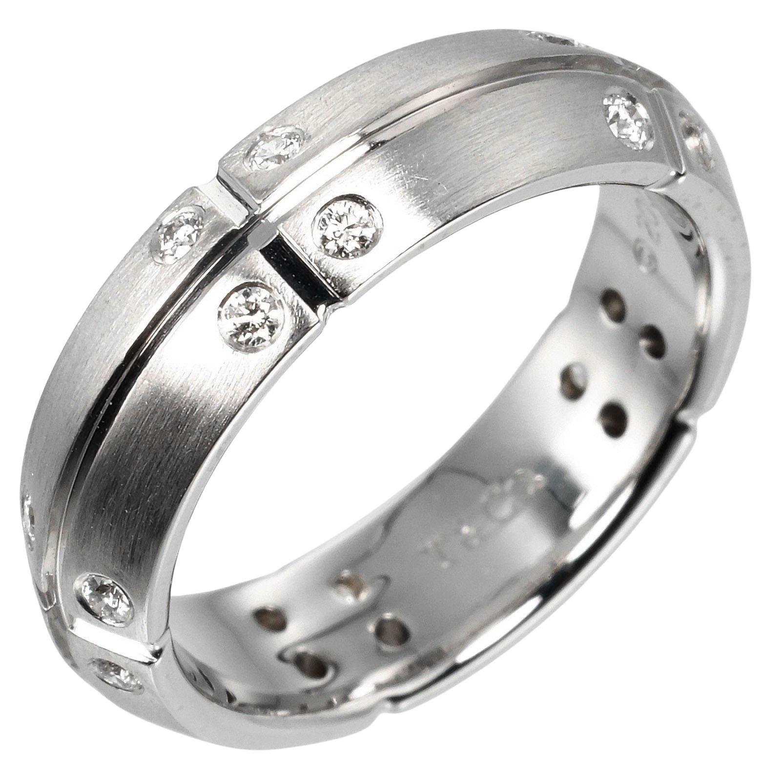 

TIFFANY&Co. Streamerica Ring K18 white gold/diamond #3.9(US Size) 5g Women Used