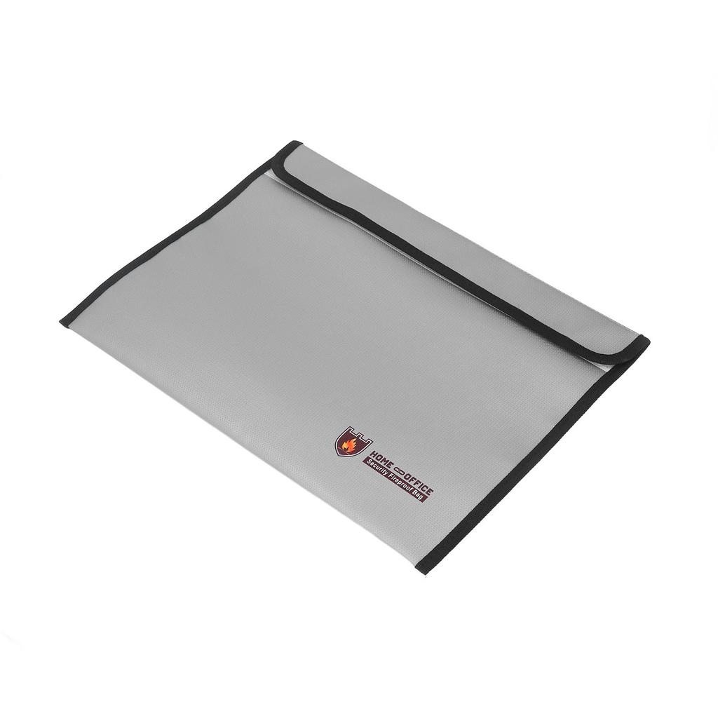 Fireproof File Bag Waterproof Heat Resistance Folder Bag for Drone Battery Mobile Power Card Grey