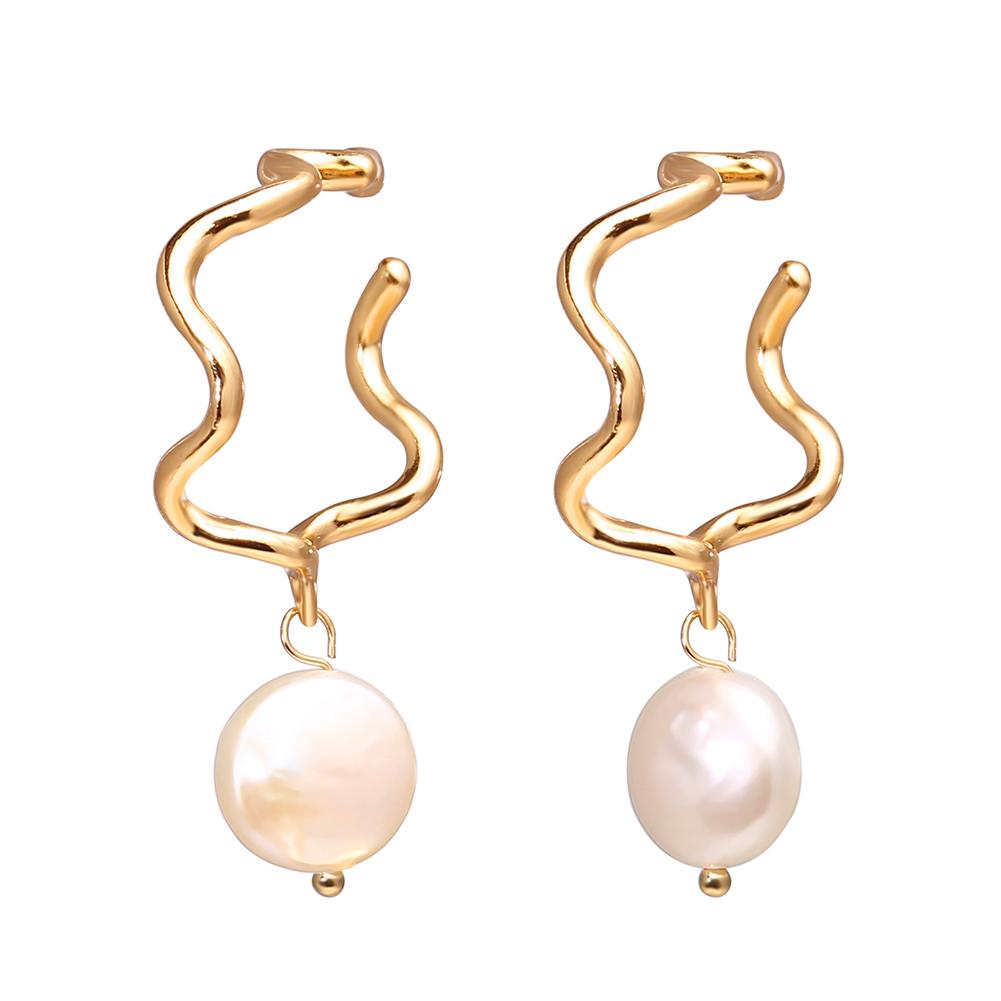 Women Vintage Irregular Imitation Pearl Earrings
