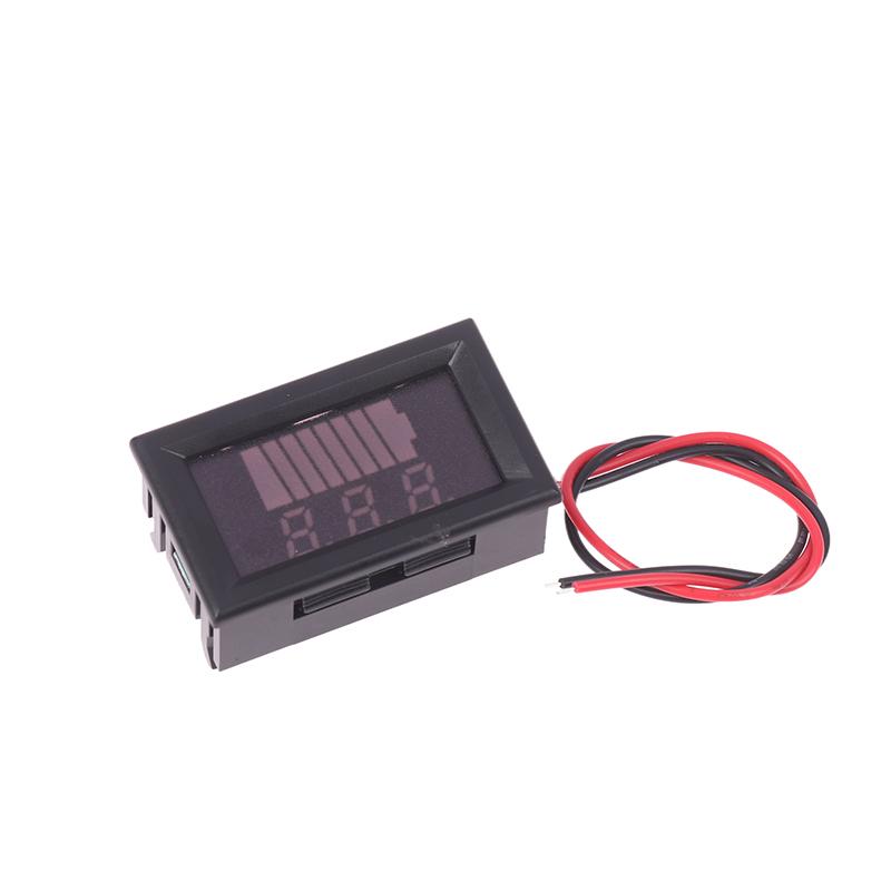 Car Battery Charge Level Indicator 12V 24V 36V 48V 60V Lithium Battery Capacity Meter Tester Blue Display Led Tester Voltmeter