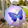 1pc Butterfly Rainbow Automatic Folding Umbrella 8 Rib Iron Frame,  Suitable for Travel, Daily Use, Birthday, Women & Men Gift c1231038