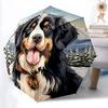 1 ud. Paraguas Plegable Automático Perro Montañas de Invierno, Paraguas Plegable Automático Resistente y Duradero con 8 Varillas, Conveniente para Uso en Exteriores023
