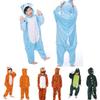 Adorable Animal Flannel Pyjamas For Kids Featuring Cozy Onesie Sleepwear With Pockets