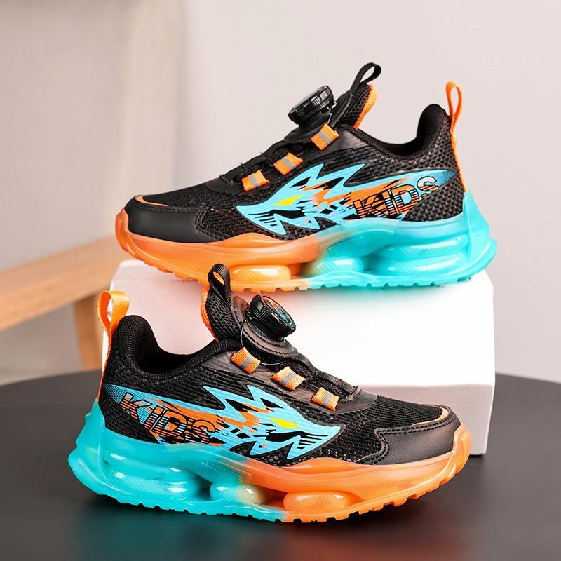 Youth style shoes Boys Running Shoes Kids Lightweight Breathable Mesh Sneakers Anti-Slip Soft Sole Outdoor Indoor Casual Footwear