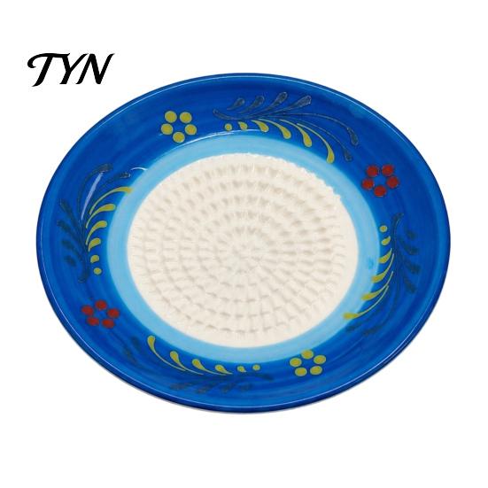 Piatto Piano Piccolo Piatto Grattugia Aglio in Ceramica, Strumento Manuale da Cucina per Grattugiare Zenzero Spezie, Schiacciapatate Cipolla Antiaderente Grattugia Frutta Verdura,