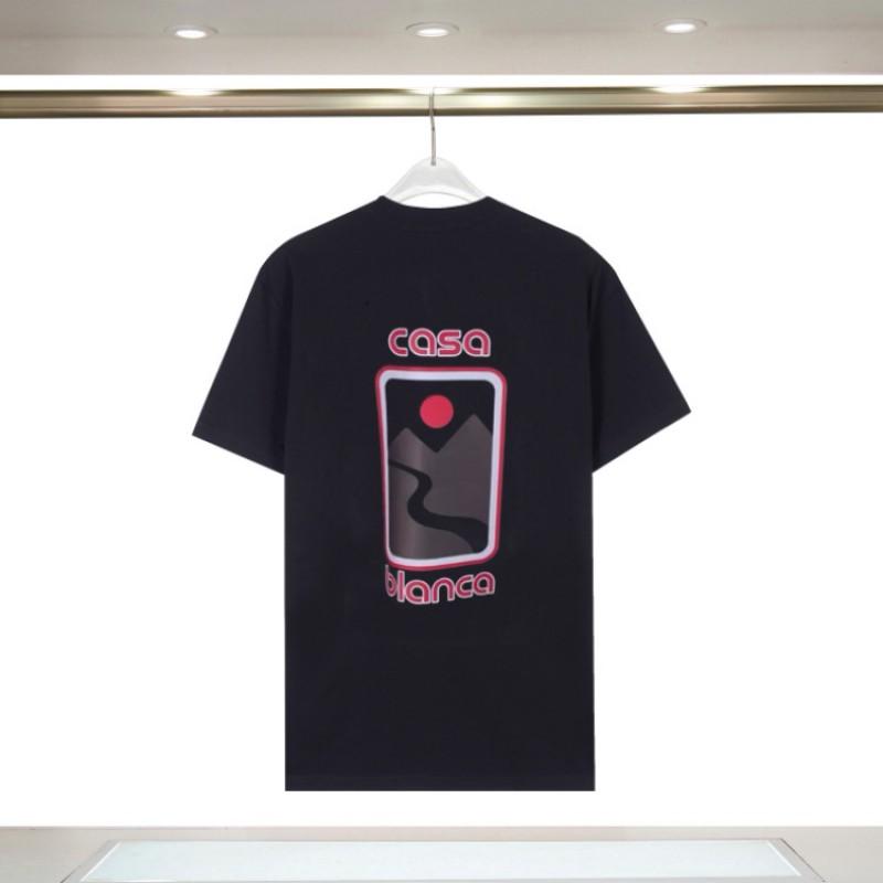 Mens Loose Fit Cotton T-Shirt With Graphic Print Casual Short Sleeve Tee