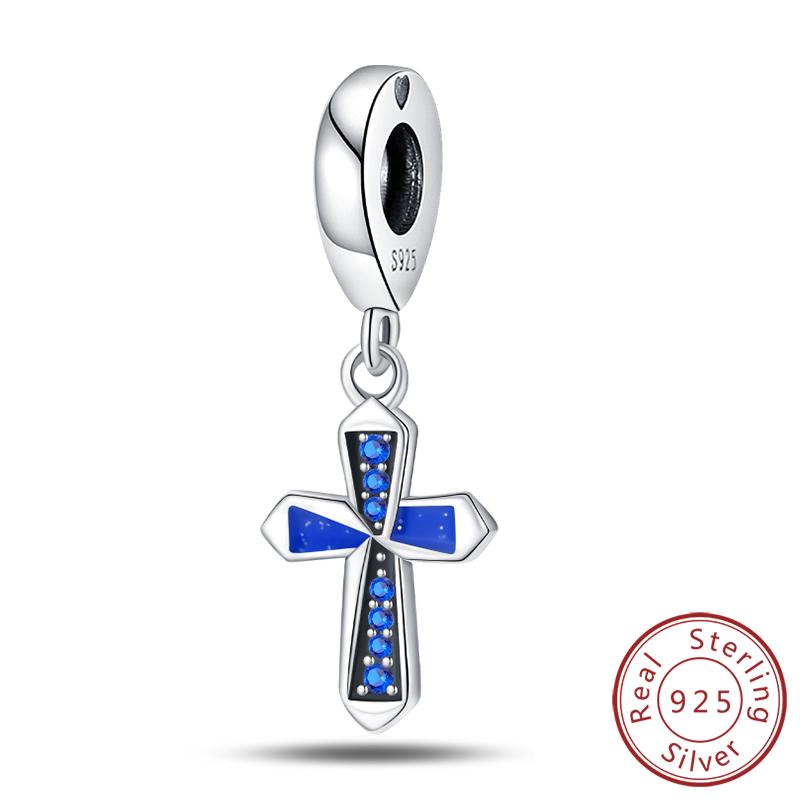 Original Copper Charm Beads Classic Cross Bible Guardian Angel Charms Pendants For Bracelet Diy Birthday Jewelry