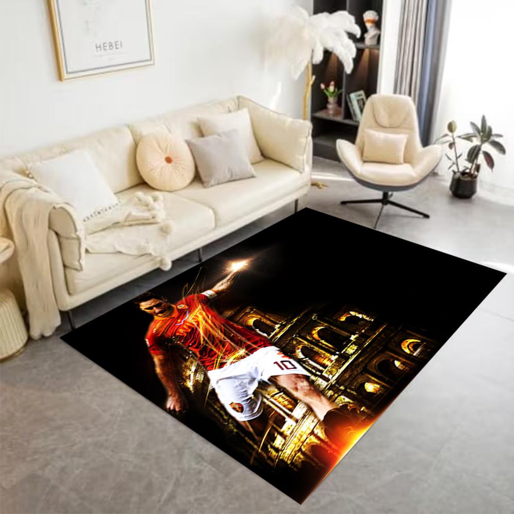 Football Player Action Floor Rug Office Rug Suitable for Foyer Game Room Bedrooms Outdoor Anti-slip Rug Office Home Decor