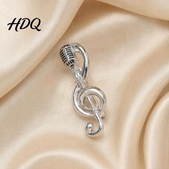 Non-fading Brooch Clip Women Pin Microphone Shape Strong Buckle Design Durable Professional Accessory Alloy Electroplated Anti-Fade Lapel