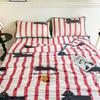 Elegant Blue Flowers Summer Cooling Quilt Floral Style Air Conditioner Quilted Quilt Skin-friendly Thin Blanket Machine Washable